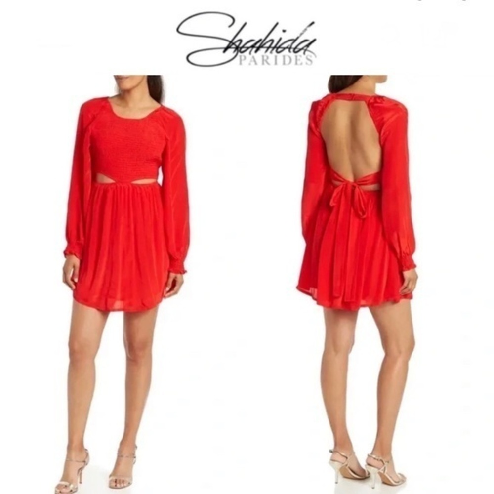 Shahida Parides Red Cut-Out Dress sz M 298$